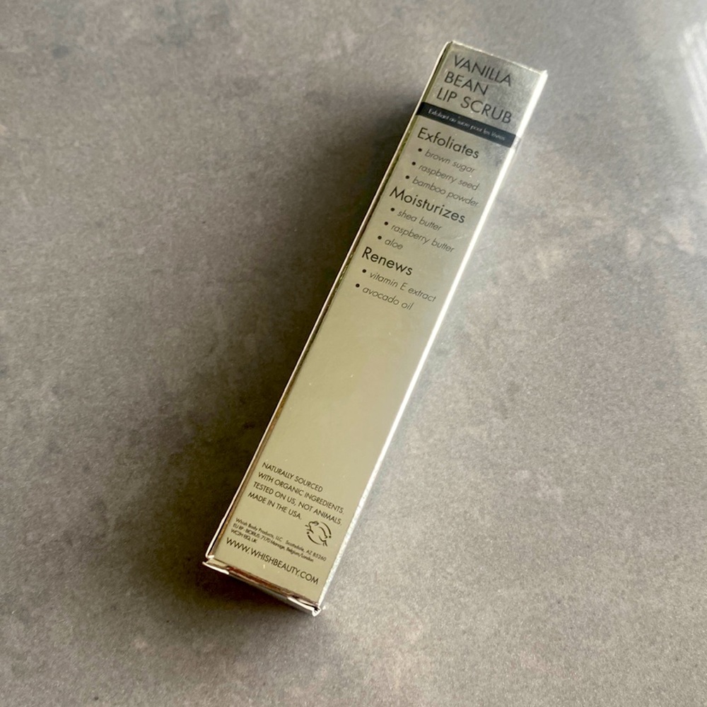 Brand new in box - Vanilla Bean Lip Scrub. Gently exfoliates, smoothed & softens